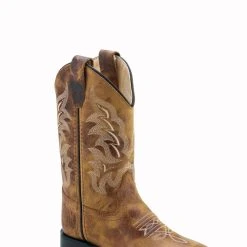 'Old West' Children's Western Square Toe - Tan