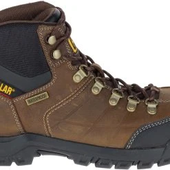 'Caterpillar' Men's 6" Threshold WP, EH, Steel Toe - Brown / Black