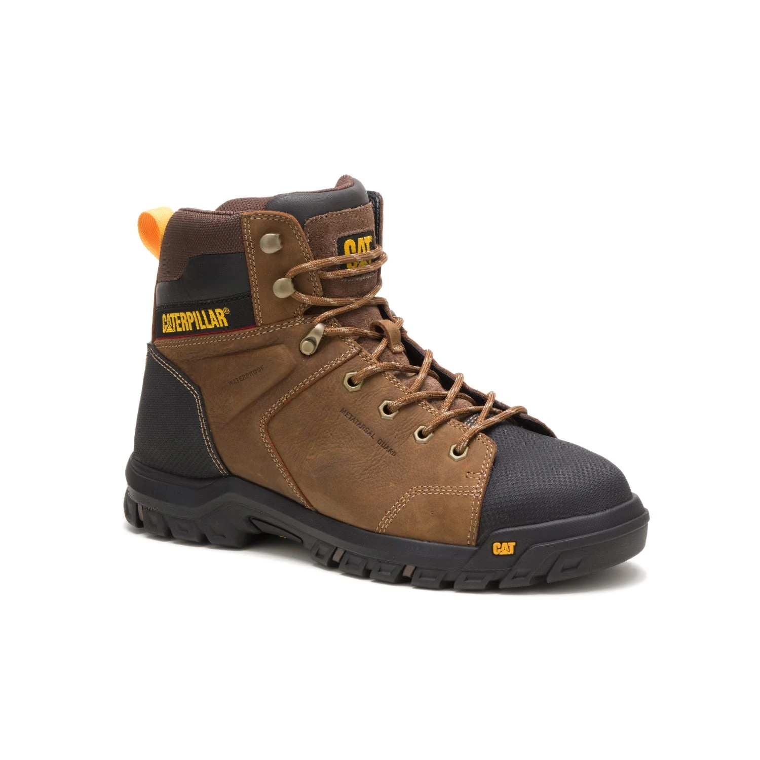 'Caterpillar' Men's 6" Wellspring WP, Met Guard, EH, Steel Toe - Brown / Black 3 'Caterpillar' Men's 6" Wellspring WP, Met Guard, EH, Steel Toe - Brown / Black