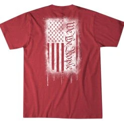 Howitzer Clothing 'Howitzer' Men's People Spray Short Sleeve Tee - Red Heather