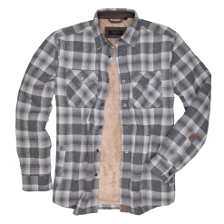 'Dakota Grizzly' Men's Ivan Sherpa Lined Shacket - Ash