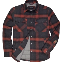 'Dakota Grizzly' Men's Tobias Flannel Shirt Jacket - Burnt