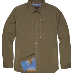 'Dakota Grizzly' Men's Sergei Twill Shirt Jacket - Field