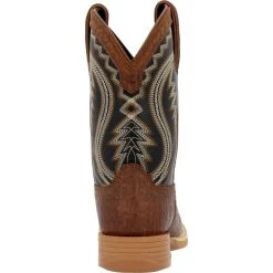 'Durango' Youth Lil' Rebel Pro Western Square Toe - Acorn / Black Onyx -cowboy shop DBT0237Y back 1024x1024@2x