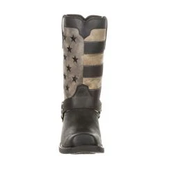 'Durango" Men's 12" Faded Flag Harness Square Toe - BLACK FADED FLAG -cowboy shop DDB0141 front 1024x1024@2x