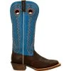 'Durango' Men's 15" Rebel Pro Western Saddle Boot - Chestnut / Brilliant Blue -cowboy shop DDB0337 profile 1024x1024@2x