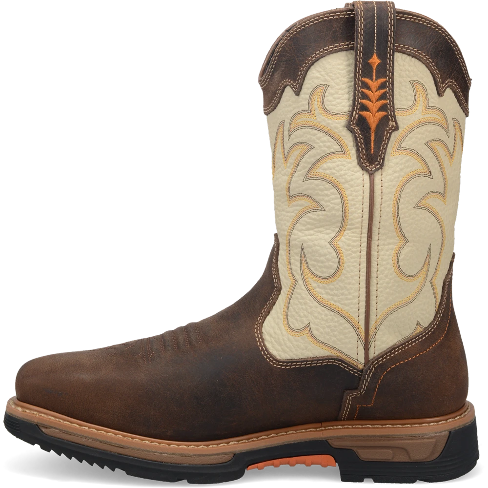 Dan Post Boot Co 'Dan Post' Men's 11" Storm Tide EH WP Western Square Toe - Bone / Brown 9 Dan Post Boot Co 'Dan Post' Men's 11" Storm Tide EH WP Western Square Toe - Bone / Brown - Image 7