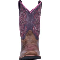 Dan Post Boot Co 'Dan Post' Kids' Majesty Leather Boot - Brown / Purple (Sizes 8.5C-3Y) -cowboy shop DPC2947 5 1024x1024@2x