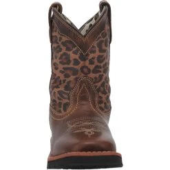 Dan Post Boot Co 'Dan Post' Youth 9" Makucha Leopard Western Square Toe - Tan / Multi (Sizes 12C-3Y) -cowboy shop DPC2951 5 1024x1024@2x
