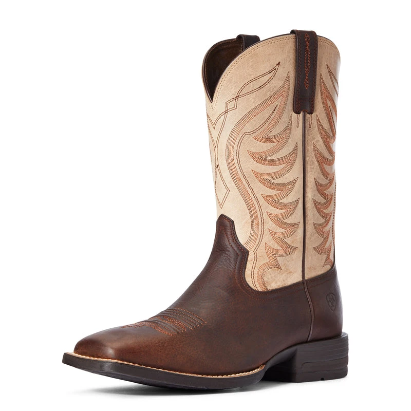 'Ariat' Men's 11" Amos Western Square Toe - Brown / Tan 7 'Ariat' Men's 11" Amos Western Square Toe - Brown / Tan - Image 5