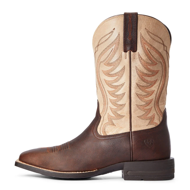'Ariat' Men's 11" Amos Western Square Toe - Brown / Tan 3 'Ariat' Men's 11" Amos Western Square Toe - Brown / Tan