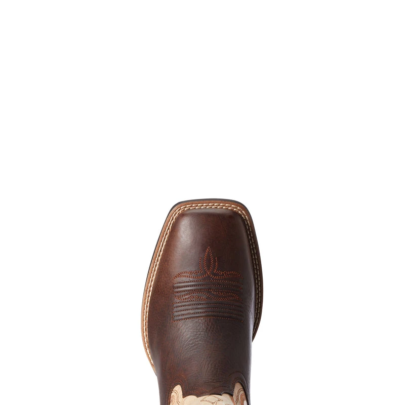 'Ariat' Men's 11" Amos Western Square Toe - Brown / Tan 4 'Ariat' Men's 11" Amos Western Square Toe - Brown / Tan - Image 2