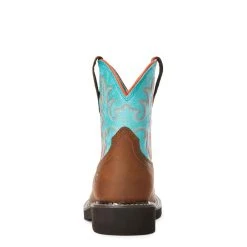 'Ariat' Youth 6" Cowpoke Fatbaby Western - Dark Brown / Turquoise 10 'Ariat' Youth 6" Cowpoke Fatbaby Western - Dark Brown / Turquoise -cowboy shop F20 YTH WEST 10034014 heel 1024x1024@2x