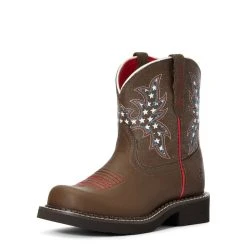 'Ariat' Youth 6" Cowpoke Fatbaby Western - Dark Brown -cowboy shop F20 YTH WEST 10034015 3 4 front 1024x1024@2x