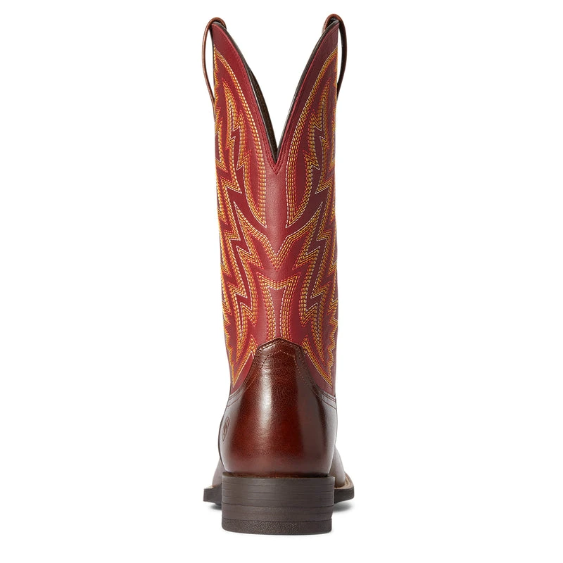 'Ariat' Men's Dynamic Western Square Toe - Crest Brown / Macaw Red 7 'Ariat' Men's Dynamic Western Square Toe - Crest Brown / Macaw Red - Image 5