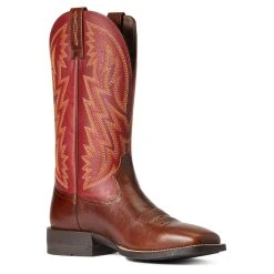 'Ariat' Men's Dynamic Western Square Toe - Crest Brown / Macaw Red 13 'Ariat' Men's Dynamic Western Square Toe - Crest Brown / Macaw Red -cowboy shop F21 MNS WEST 10038341 medial 1024x1024@2x