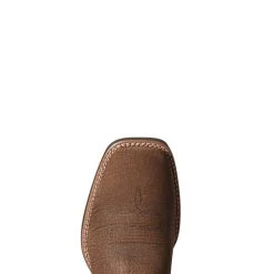 'Ariat' Men's Sport Buckout Square Toe - Brown -cowboy shop F21 MNS WEST 10038502 toe 1024x1024@2x