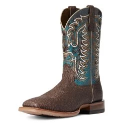 'Ariat' Men's Stinger Square Toe - Brown / Blue -cowboy shop F21 MNS WEST 10038504 3 4 front 1024x1024@2x