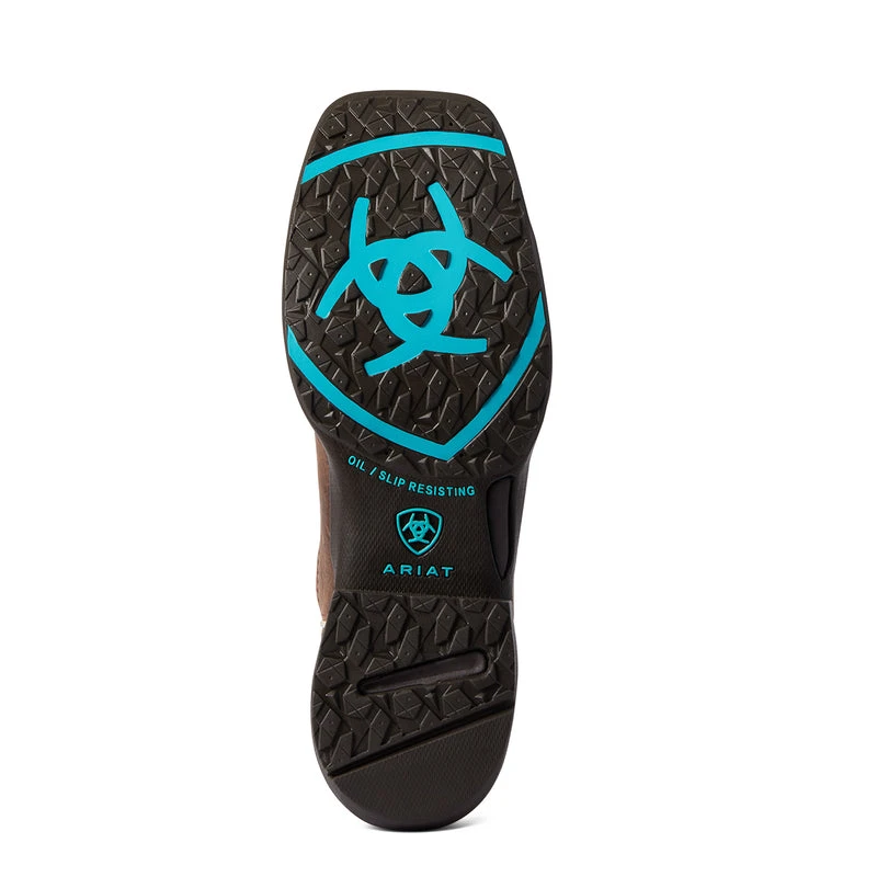 'Ariat' Women's Anthem 2.0 Square Toe - Mahogany / Ombre Blue 4 'Ariat' Women's Anthem 2.0 Square Toe - Mahogany / Ombre Blue - Image 2