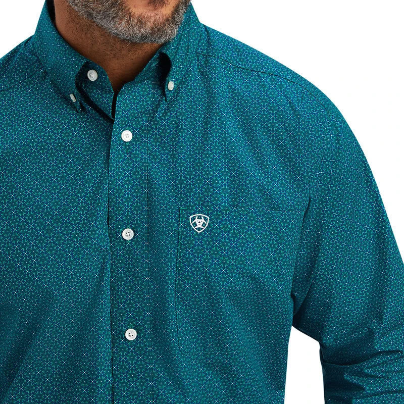 'Ariat' Men's Benson Classic Fit Button Down - Everglade 4 'Ariat' Men's Benson Classic Fit Button Down - Everglade - Image 2