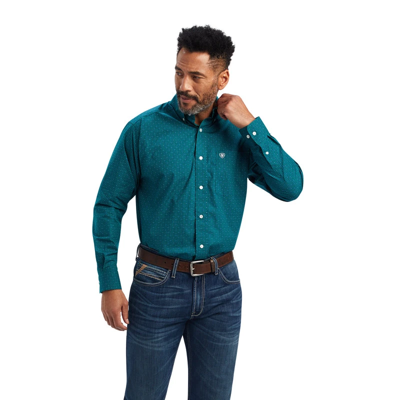 'Ariat' Men's Benson Classic Fit Button Down - Everglade 3 'Ariat' Men's Benson Classic Fit Button Down - Everglade