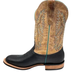 Fenoglio Boots 'Fenoglio' Men's 12" Bull Hide Western Round Toe - Black / Tan -cowboy shop FB131512572 1024x1024@2x