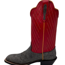 Fenoglio Boots 'Fenoglio' Men's 13" Cape Buffalo Western Square Toe - Grey / Red -cowboy shop FB342426282 1024x1024@2x