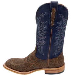 Fenoglio Boots 'Fenoglio' Men's 12" Cape Buffalo Western Square Toe - Tan / Blue -cowboy shop FB344112132 1024x1024@2x