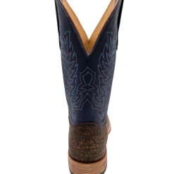 Fenoglio Boots 'Fenoglio' Men's 12" Cape Buffalo Western Square Toe - Tan / Blue -cowboy shop FB344112135 1024x1024@2x