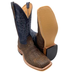 Fenoglio Boots 'Fenoglio' Men's 12" Cape Buffalo Western Square Toe - Tan / Blue -cowboy shop FB344112136 1024x1024@2x
