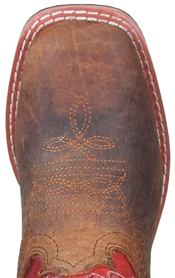 Smoky Mountain Boots 'Smoky Mountain' Children's Jesse Western Square Toe - Brown / Burnt Apple 4 Smoky Mountain Boots 'Smoky Mountain' Children's Jesse Western Square Toe - Brown / Burnt Apple - Image 2