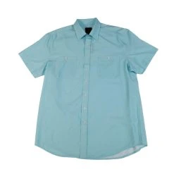FX Fusion 'F/X Fusion' Men's Stretch Print Button Down - Aqua
