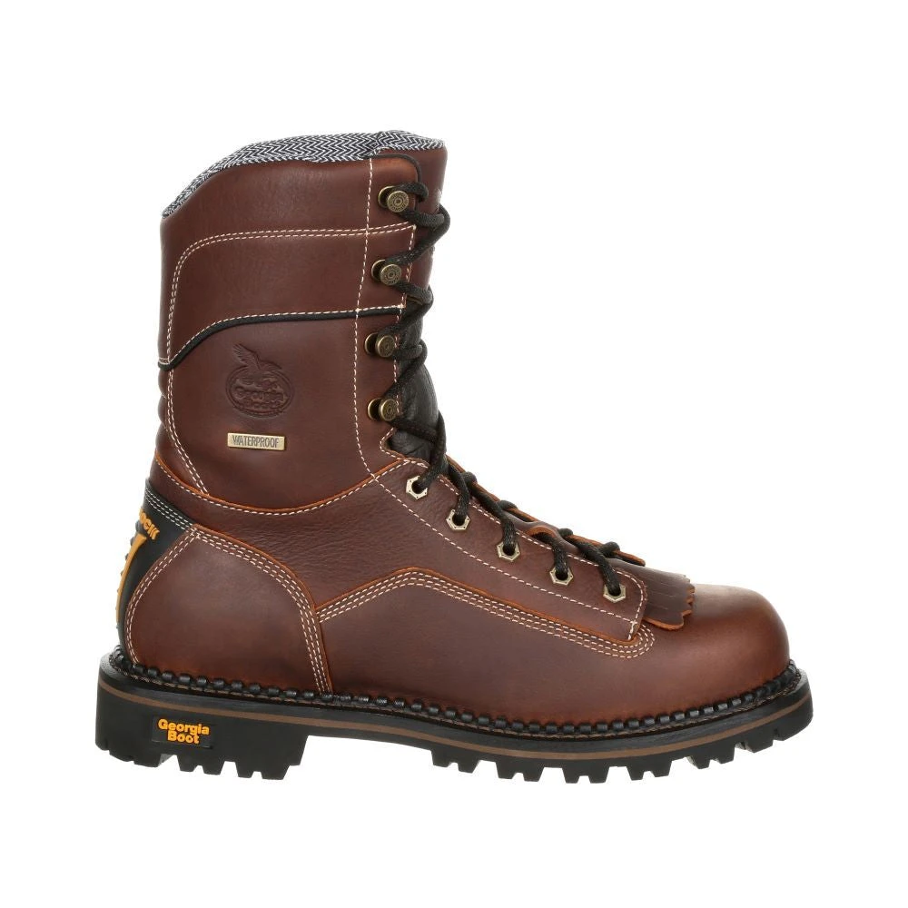 'Georgia Boot' Men's 8" AMP LT Logger EH WP Comp Toe - Brown 3 'Georgia Boot' Men's 8" AMP LT Logger EH WP Comp Toe - Brown