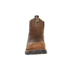 'Georgia Boot' Men's 4" Eagle One EH WP Chelsea Soft Toe - Brown -cowboy shop GB00315 front 1024x1024@2x