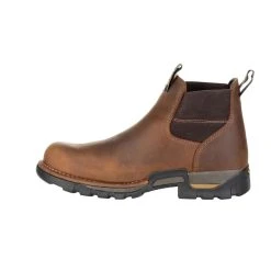 'Georgia Boot' Men's 4" Eagle One EH WP Chelsea Soft Toe - Brown -cowboy shop GB00315 instep profile 1024x1024@2x