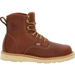 'Georgia Boot' Men's 6" Wedge Moc Toe EH Soft Toe - Brown