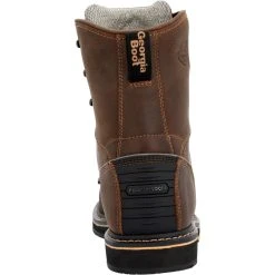 'Georgia Boot' Men's 8" AMP LT Poser EH Wedge Soft Toe - Brown -cowboy shop GB00520 back 1024x1024@2x
