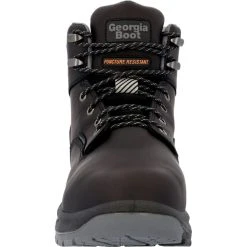 'Georgia Boot' Men's 6" OT Int. MetGuard EH WP Alloy Toe - Black -cowboy shop GB00562 front 1024x1024@2x