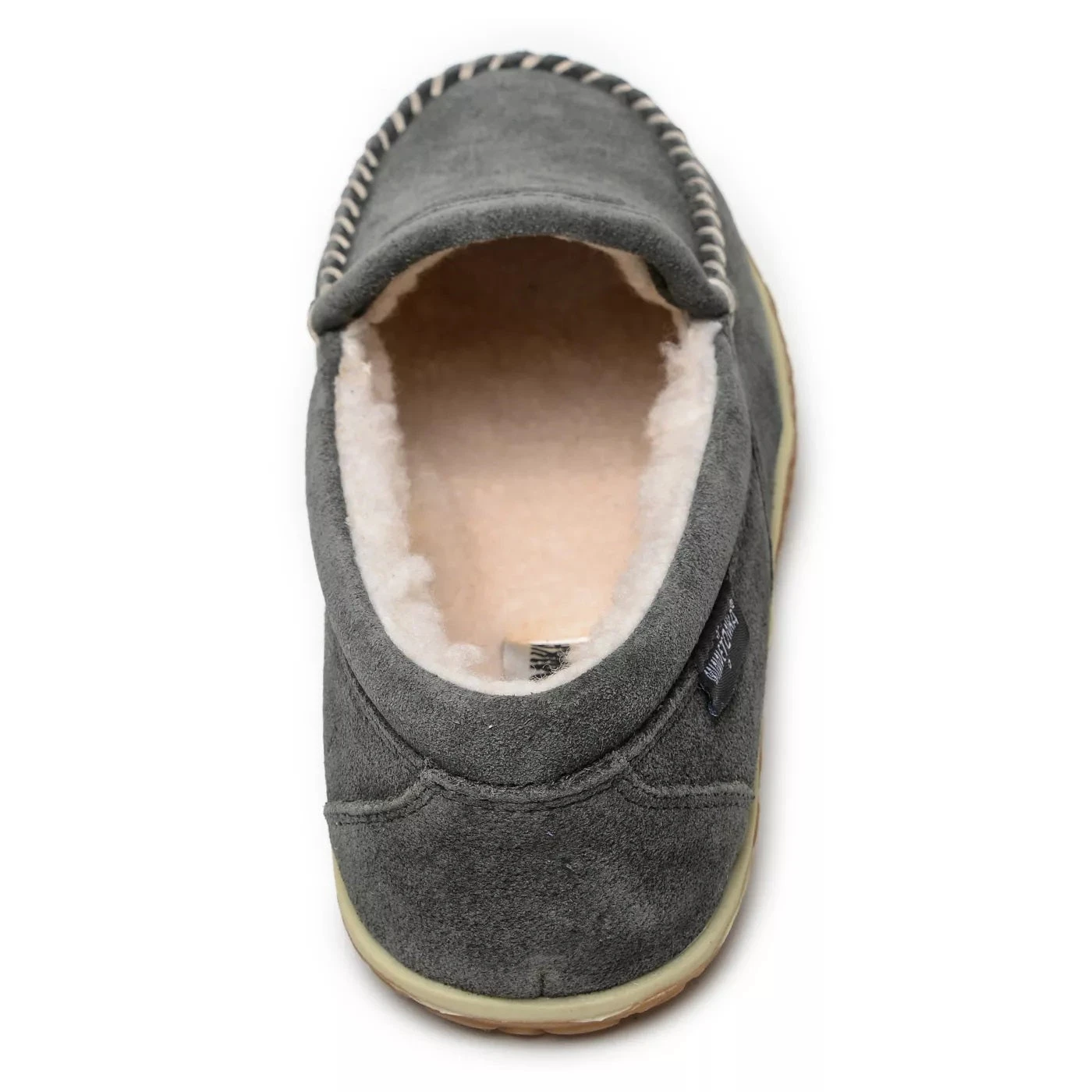 Minnetonka Moccasin Co 'Minnetonka' Men's Suede Tilden Moc Slipper - Grey 7 Minnetonka Moccasin Co 'Minnetonka' Men's Suede Tilden Moc Slipper - Grey - Image 5