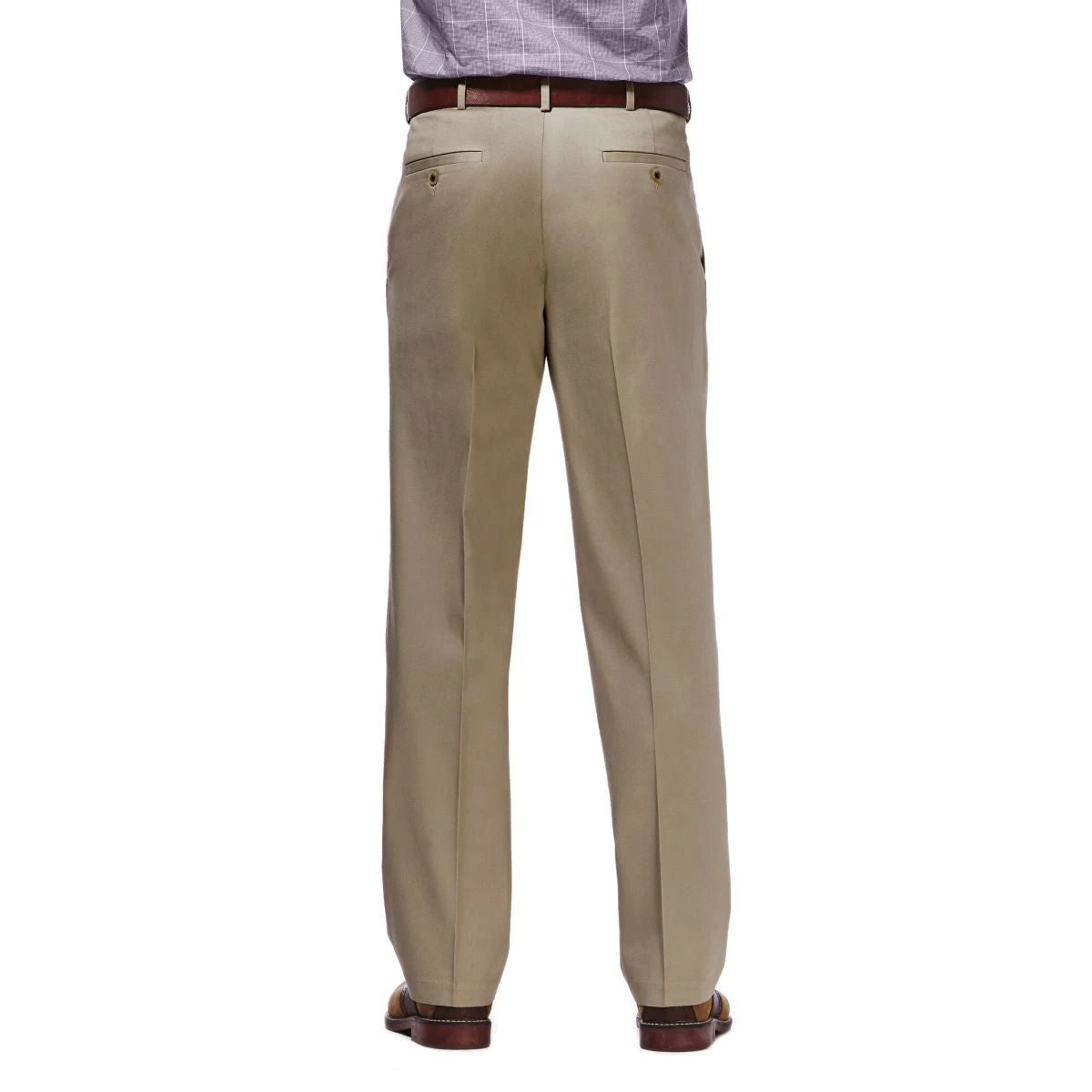 Haggar Clothing Co 'Haggar' Men's Premium No Iron Classic Flat Front - Khaki 4 Haggar Clothing Co 'Haggar' Men's Premium No Iron Classic Flat Front - Khaki - Image 2