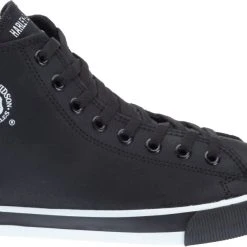 'Harley Davidson' Men's Baxter Hi-Top W/Skull - Black
