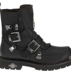 'Harley Davidson' Men's 6" Distortion Skull Zip Boot - Black