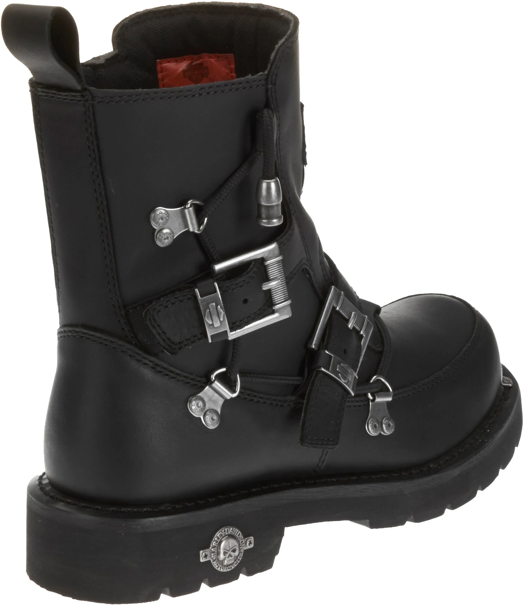 'Harley Davidson' Men's 6" Distortion Skull Zip Boot - Black 10 'Harley Davidson' Men's 6" Distortion Skull Zip Boot - Black - Image 8