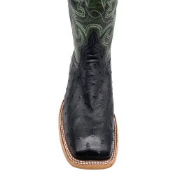 'Anderson Bean' Men's 13" HorsePower Top Hand Full Quill Ostrich - Black / Emerald Explosion 10 'Anderson Bean' Men's 13" HorsePower Top Hand Full Quill Ostrich - Black / Emerald Explosion -cowboy shop HP80044 1024x1024@2x