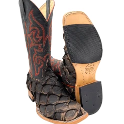 'Anderson Bean' Men's 13" HorsePower Top Hand Big Bass Square Toe - Pirarucu / Royal Blue Mad Dog -cowboy shop HP80066 1024x1024@2x