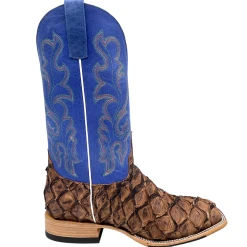 'Anderson Bean' Men's 13" HorsePower Top Hand Big Bass Square Toe - Pirarucu / Royal Sinsation