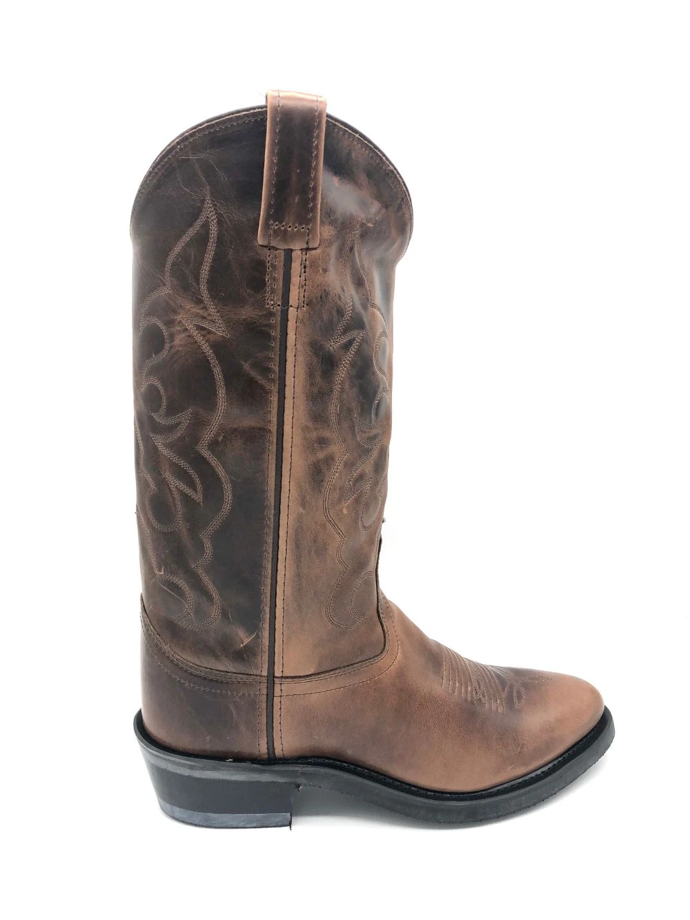 'Old West' Men's 13" Western Narrow Round Toe - Brown 6 'Old West' Men's 13" Western Narrow Round Toe - Brown - Image 4