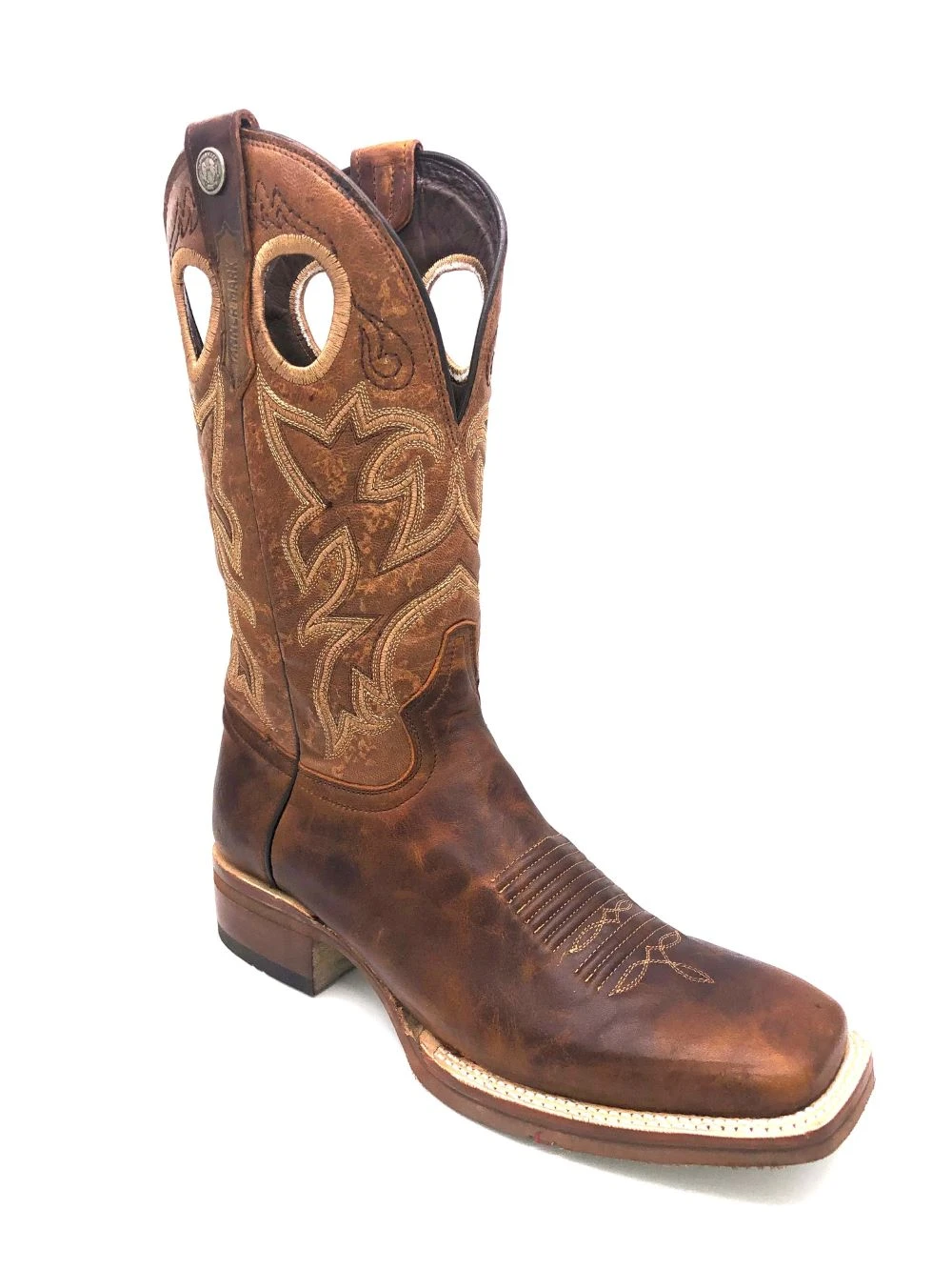 Tanner Mark Boots 'Tanner Mark' Men's 13" Western Square Toe - Orange (Tan) / Marble Orix 7 Tanner Mark Boots 'Tanner Mark' Men's 13" Western Square Toe - Orange (Tan) / Marble Orix - Image 5