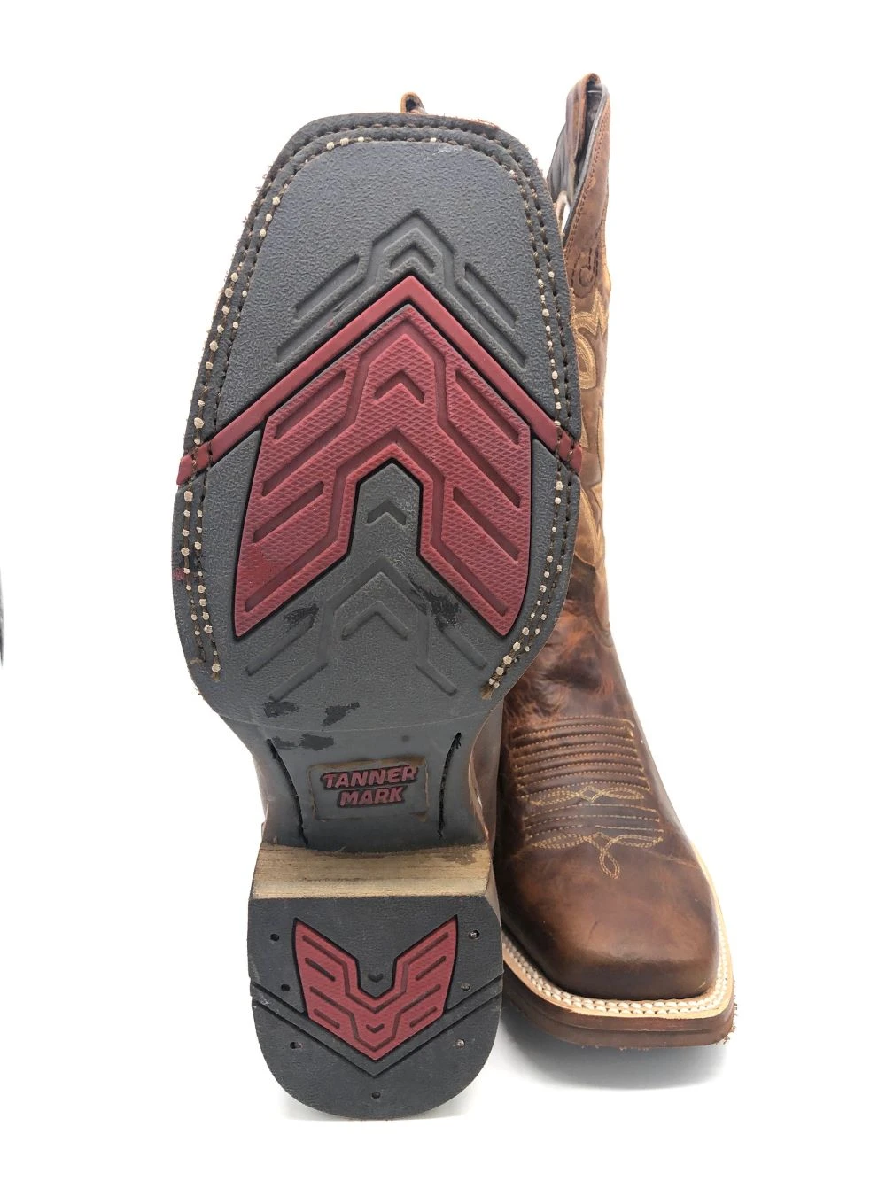 Tanner Mark Boots 'Tanner Mark' Men's 13" Western Square Toe - Orange (Tan) / Marble Orix 6 Tanner Mark Boots 'Tanner Mark' Men's 13" Western Square Toe - Orange (Tan) / Marble Orix - Image 4