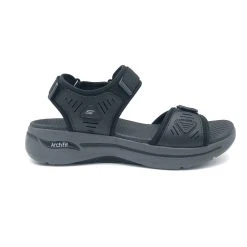'Skechers' Men's GOwalk Arch Fit Sandal - Black / Charcoal